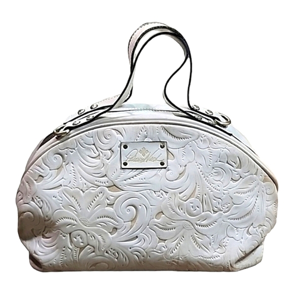 Patricia Nash Handbags - Patricia Nash Fiora cream ivory tooled dome satchel
